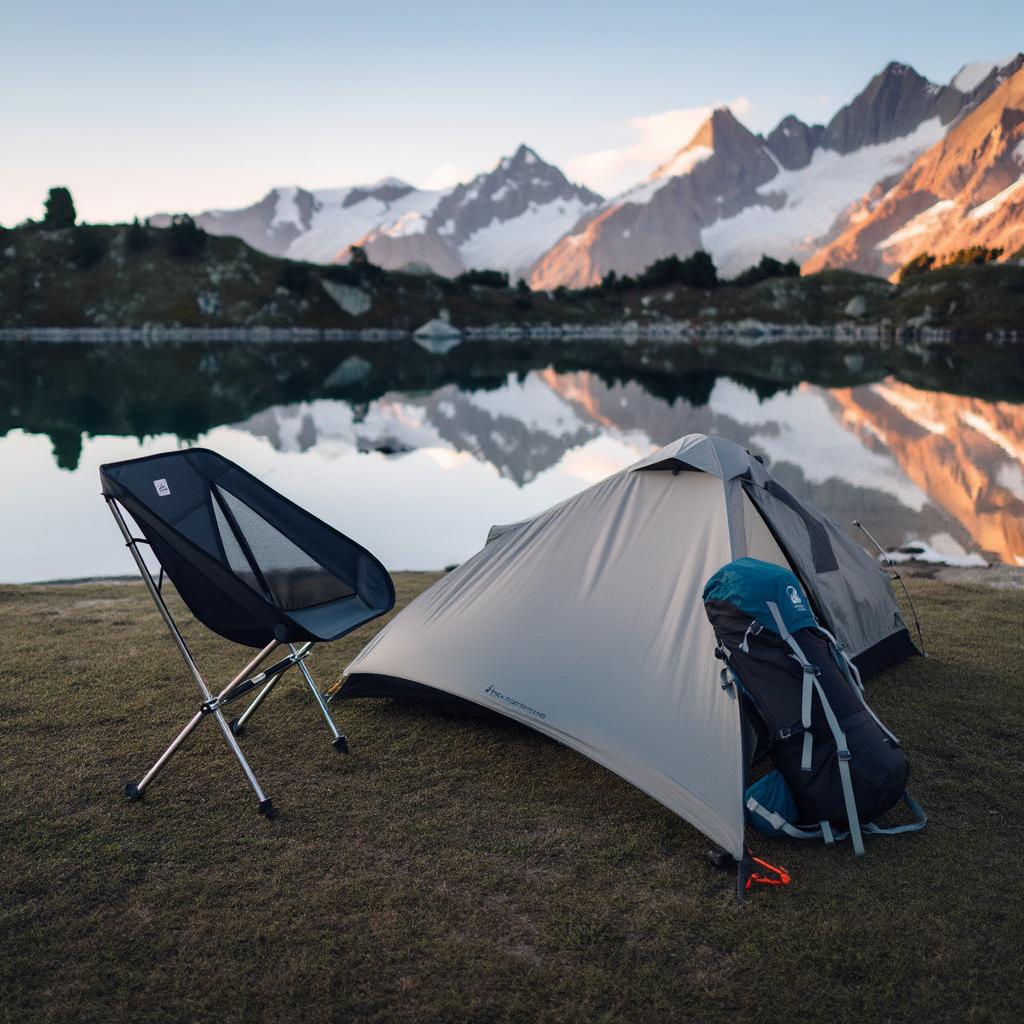 Chaise pliante camping aluminium – ultra légère 0,95 kg charge 150 kg