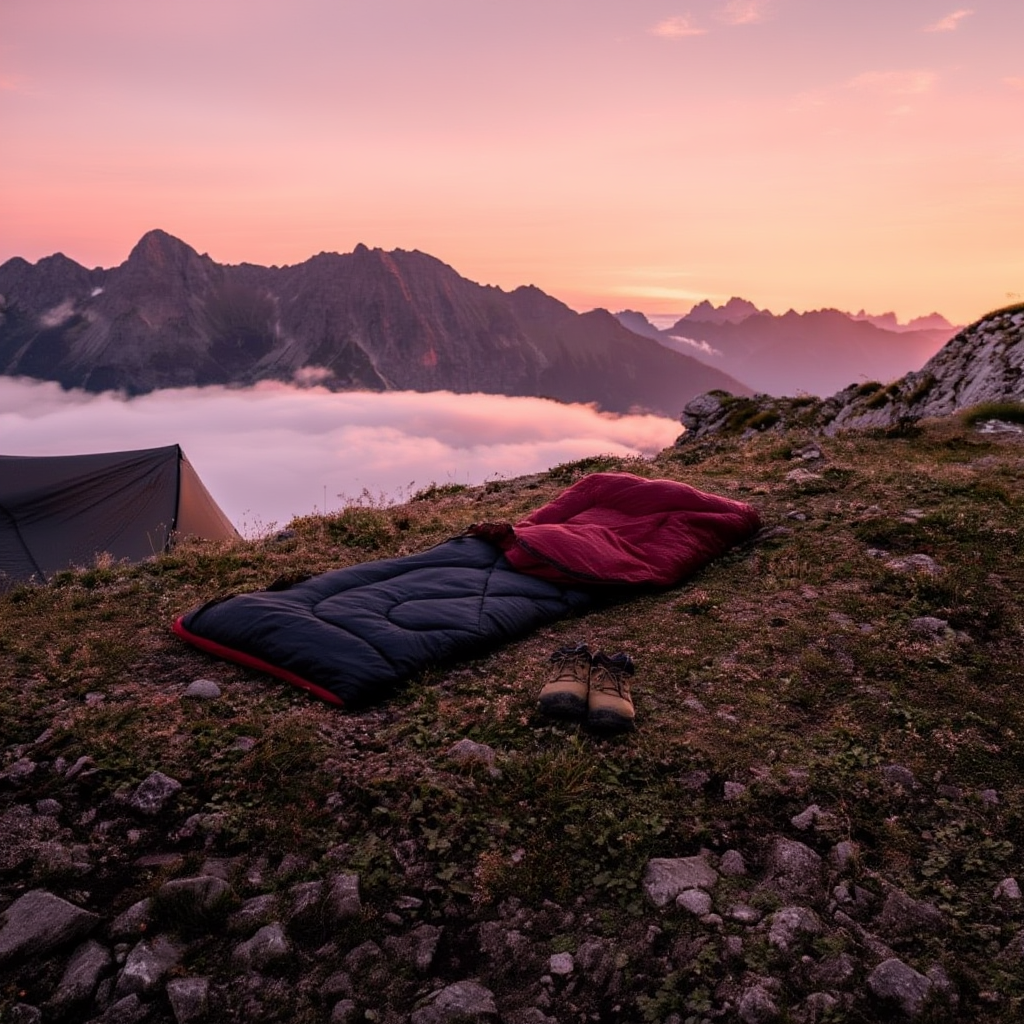 Sac de couchage léger camping randonnée – confort 15°C à 25°C