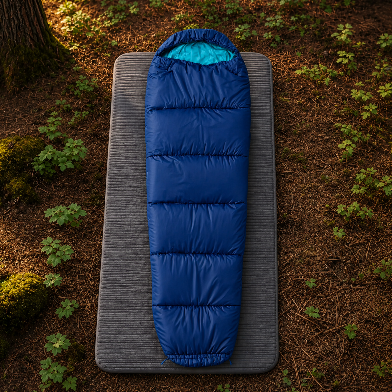 Sac de couchage momie LunaCamp bleu marine — vue 2