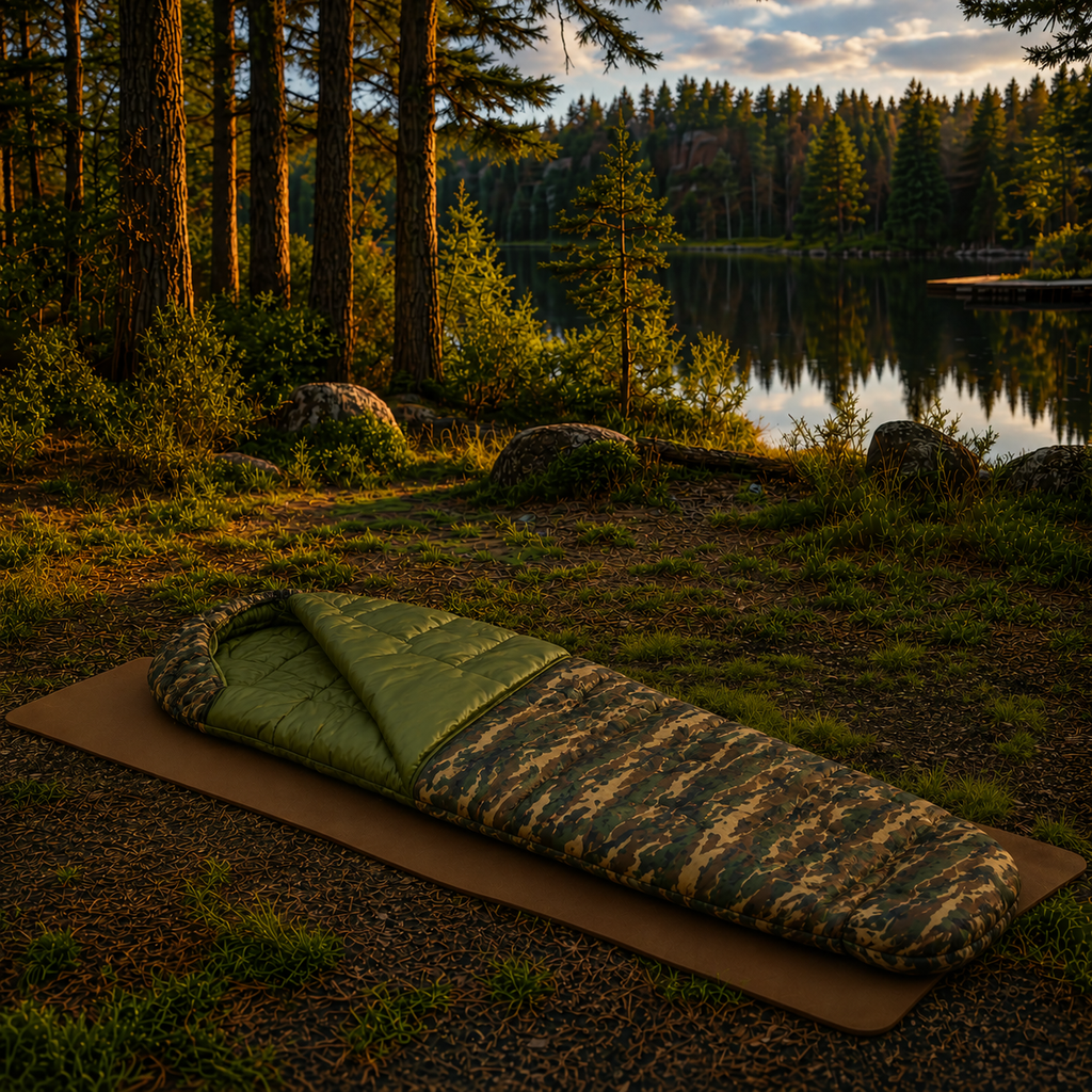 Sac de Couchage Momie LunaCamp — Militaire | 10°C à 20°C