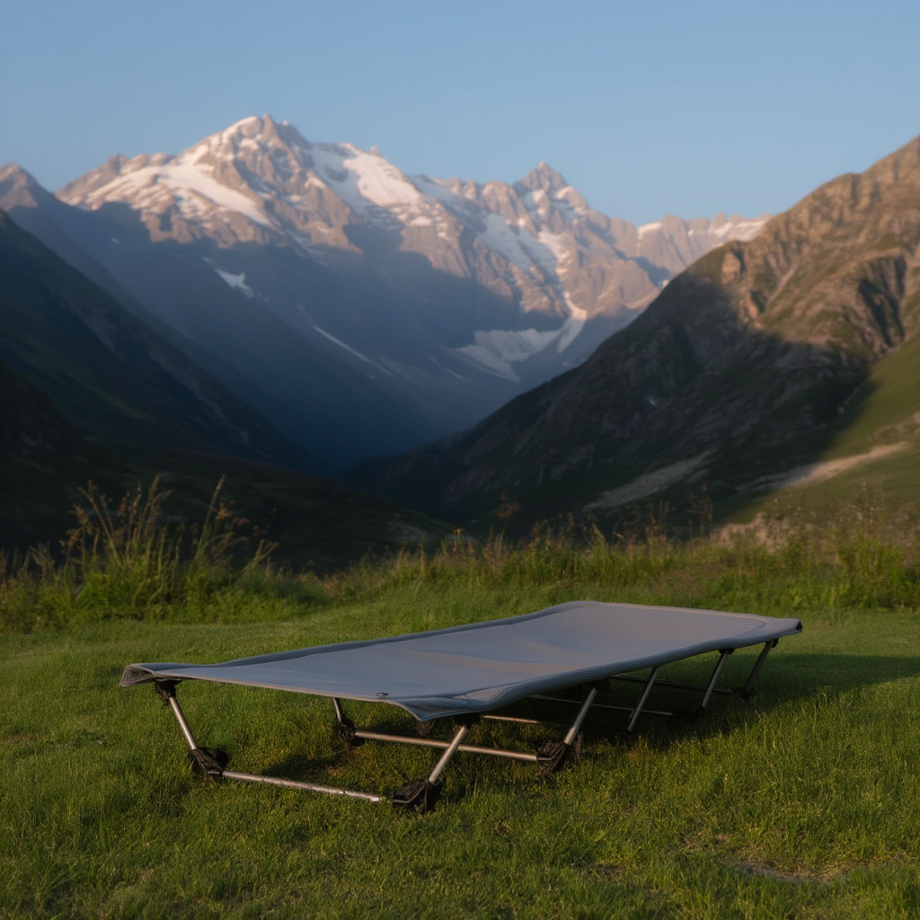 Lit de camping pliant aluminium – ultra léger 2,2 kg charge 150 kg