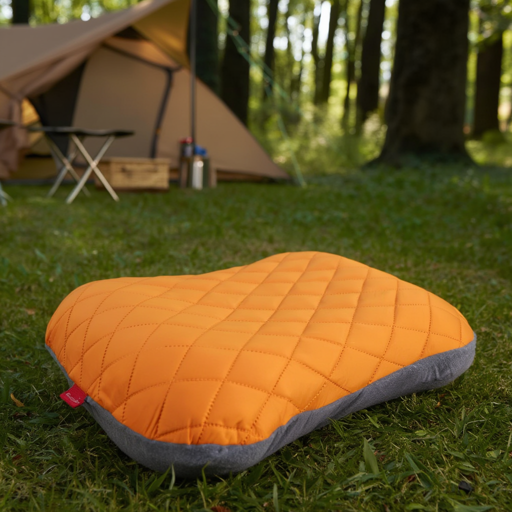 Oreiller gonflable de camping ergonomique – ultra léger 180 g avec housse amovible