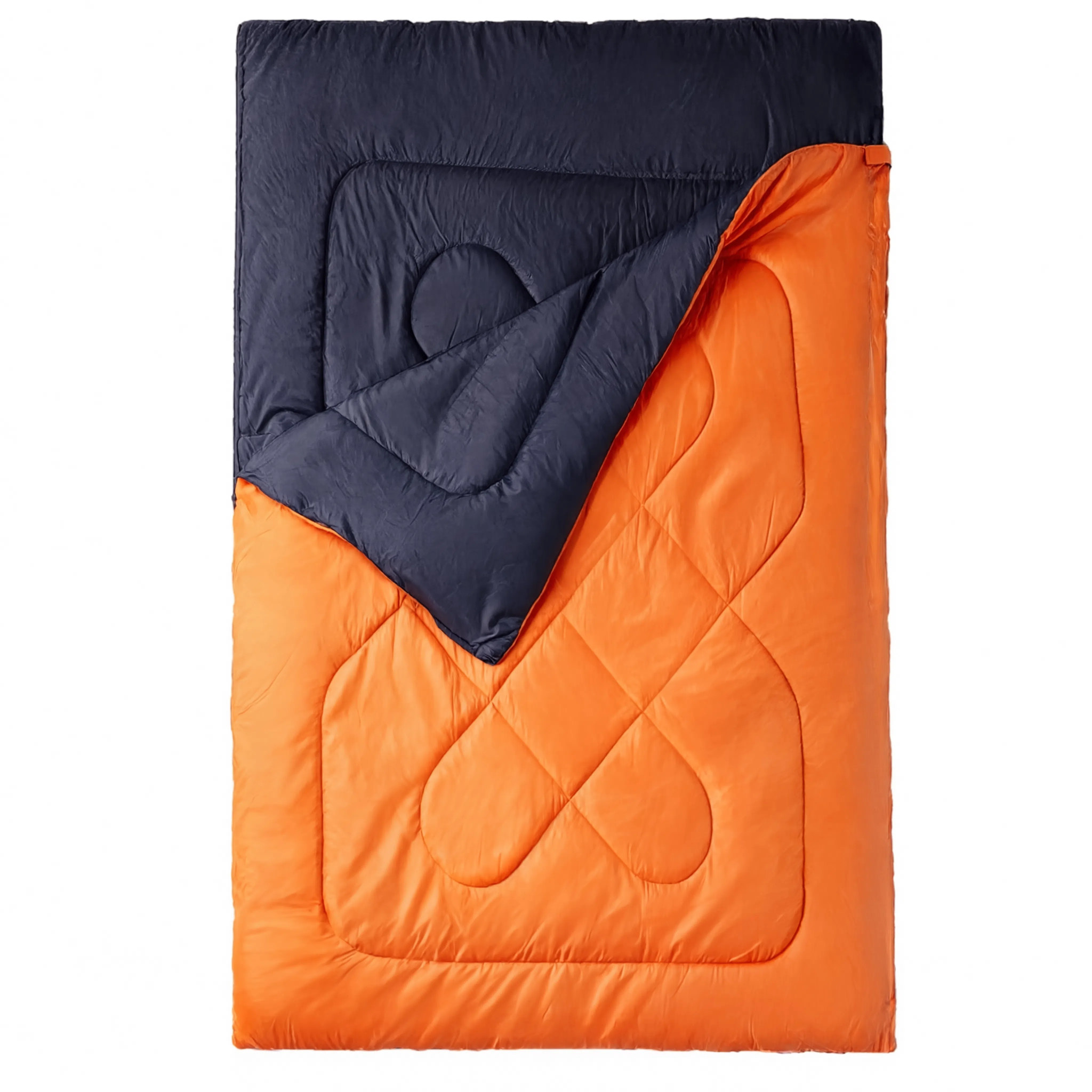 Sac de Couchage Double LunaCamp — Orange & noir | 5°C à 15°C
