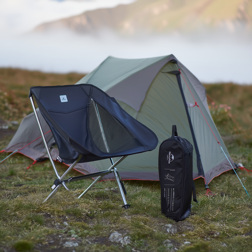 Chaise pliante camping aluminium – ultra légère 0,95 kg charge 150 kg