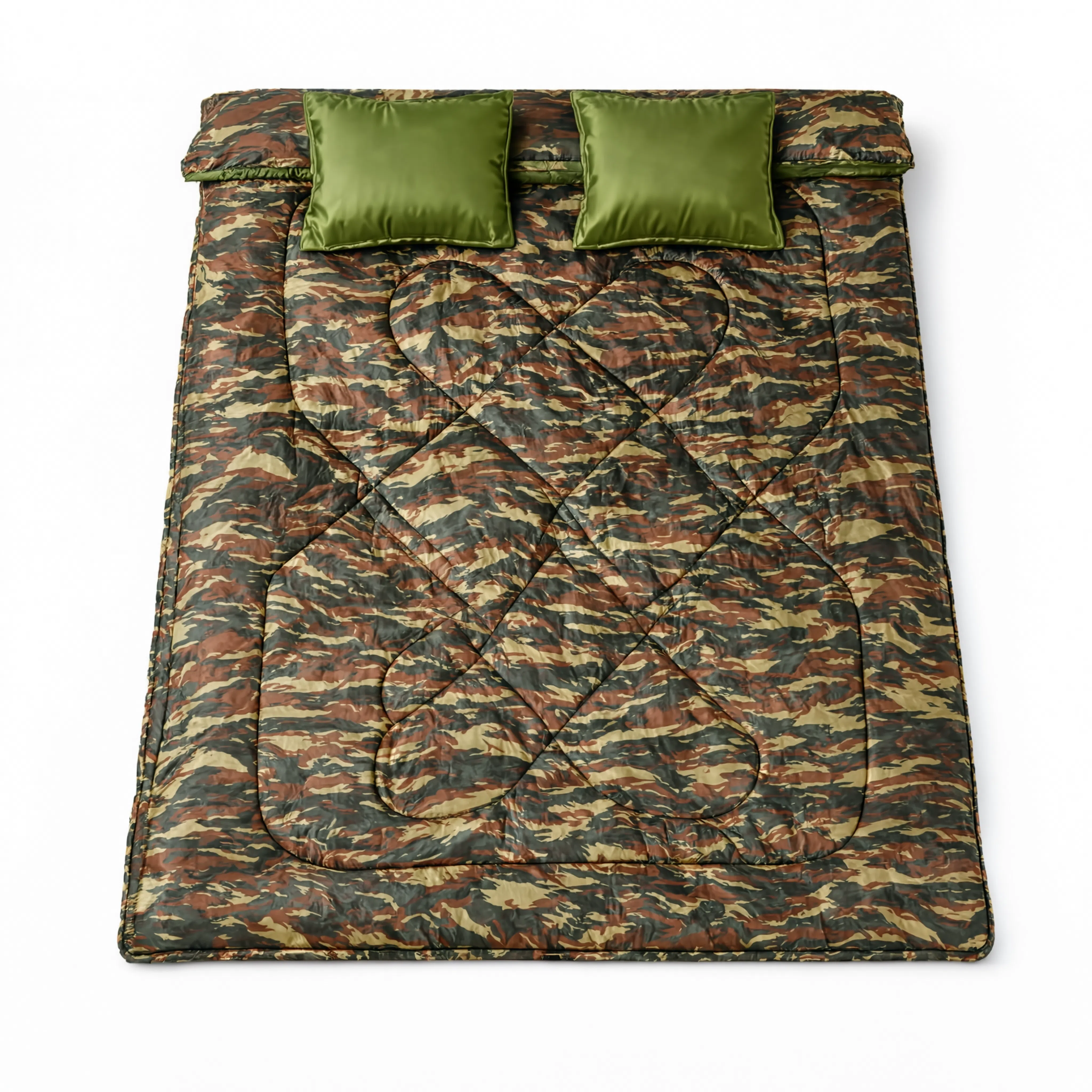 Sac de Couchage Double LunaCamp — Militaire | 5°C à 15°C