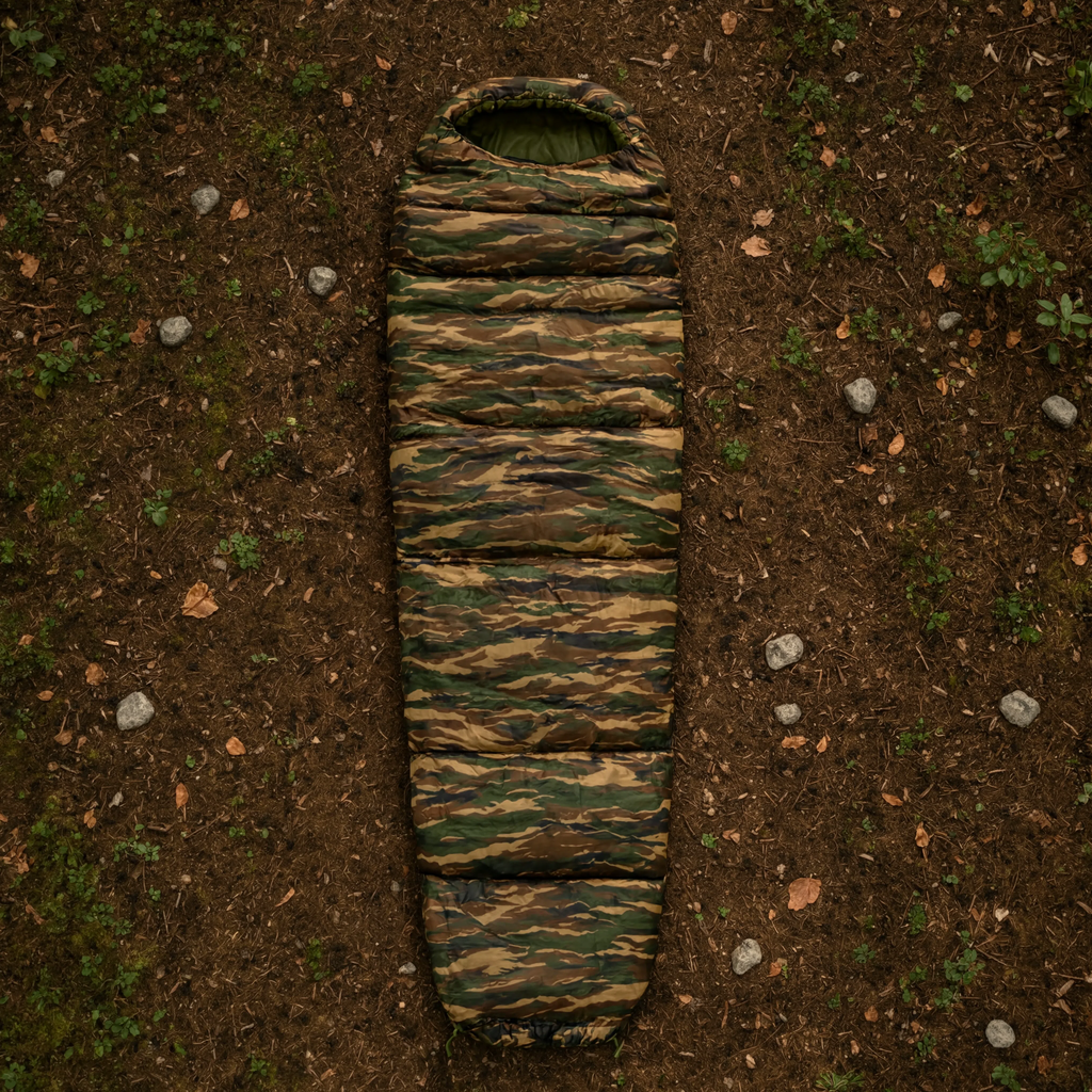 Sac de Couchage Momie LunaCamp — Militaire | 10°C à 20°C