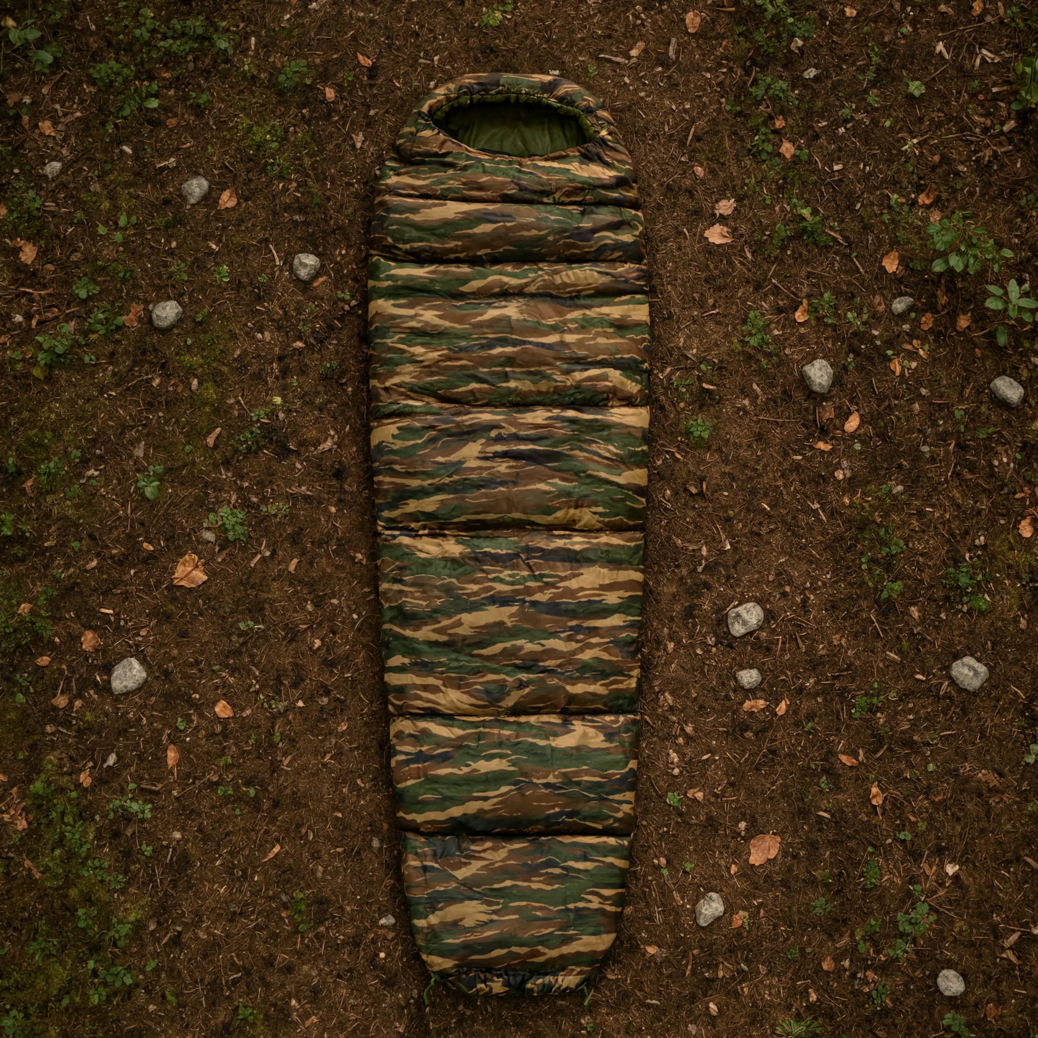 Sac de Couchage Momie LunaCamp — Militaire | 10°C à 20°C