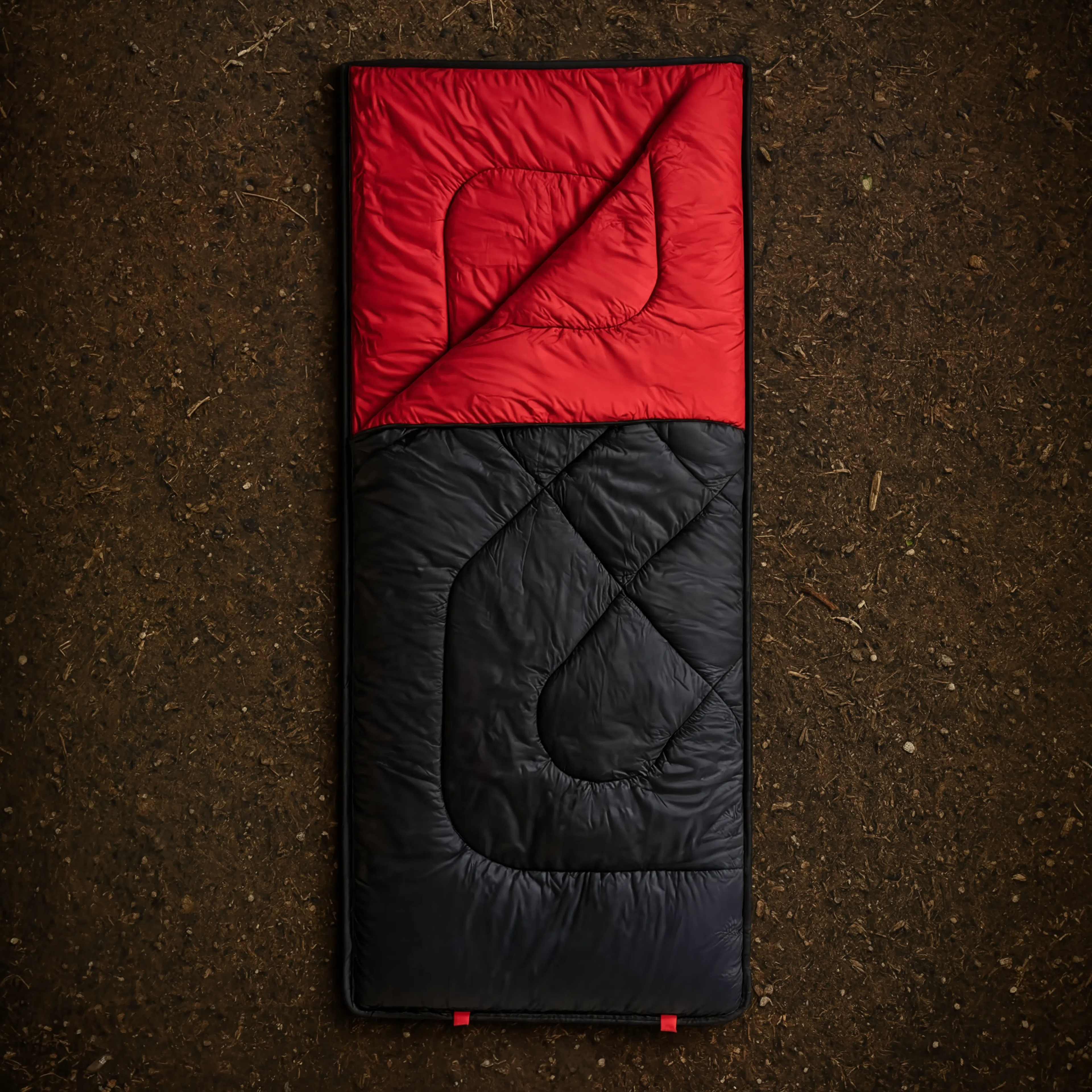 Sac de Couchage Rectangulaire LunaCamp — Noir & rouge | 15°C à 25°C