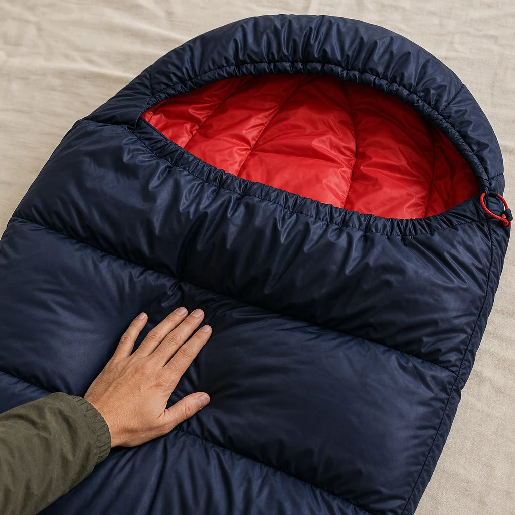 Sac de couchage momie LunaCamp noir & rouge — vue 5