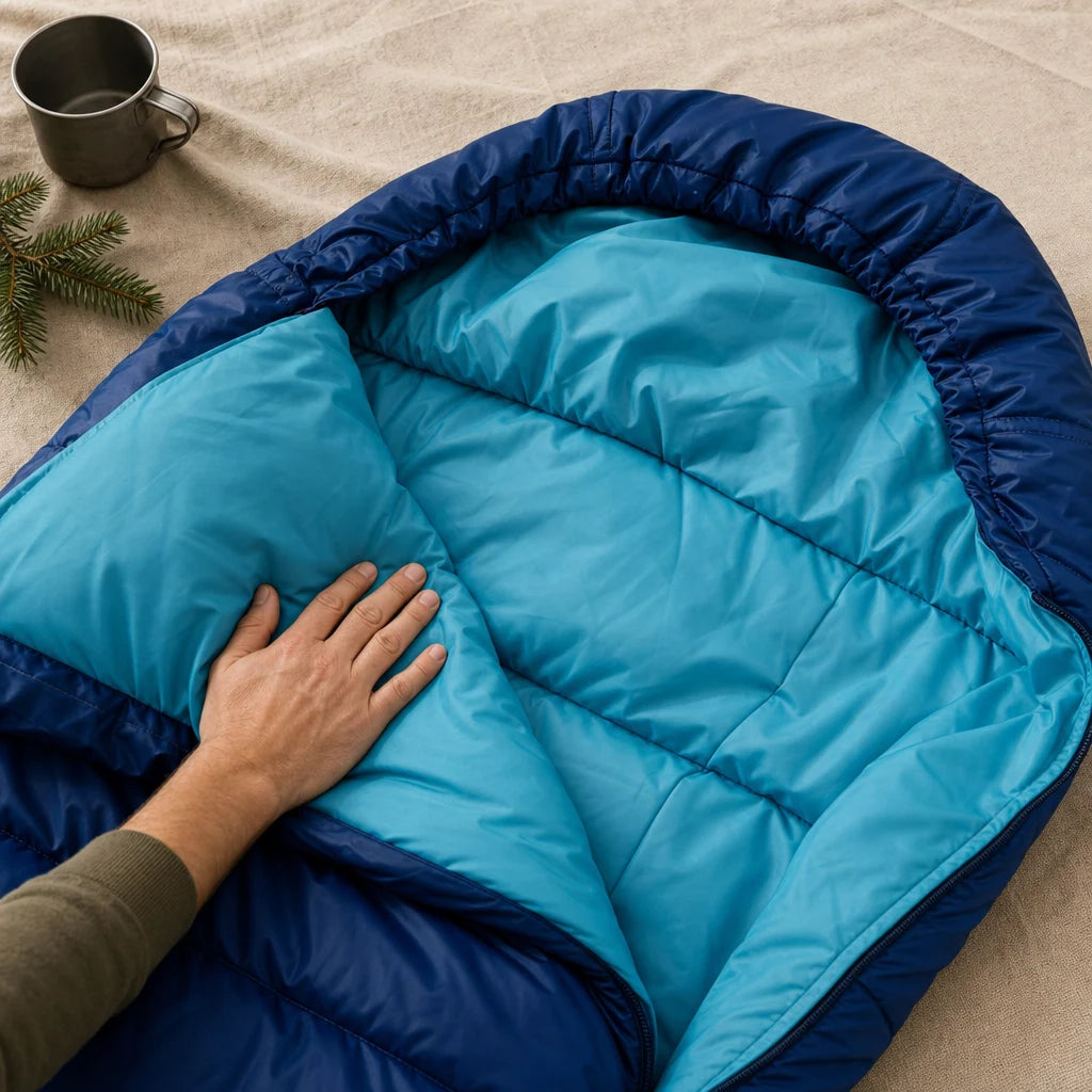 Sac de couchage momie LunaCamp bleu marine — vue 4