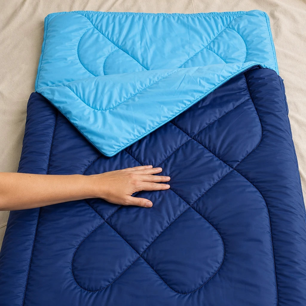 Sac de couchage double LunaCamp bleu marine — vue 4